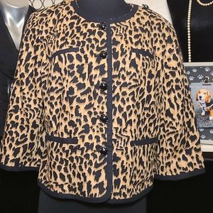 East 5th Light cheetah Jacket 3/4 sleeve XL